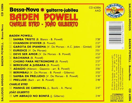 Baden Powell & Charlie Byrd, João Gilberto : Bossa-Nova Guitarra-Jubileu (CD, Comp)