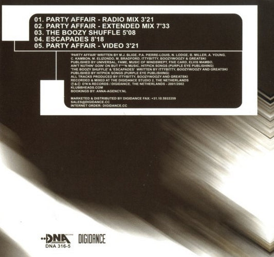 DJ BoozyWoozy : Party Affair (CD, Maxi, Enh)