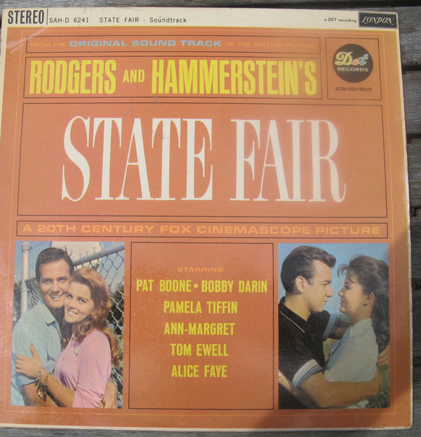 Pat Boone / Bobby Darin / Pamela Tiffin / Ann Margret / Tom Ewell / Alice Faye : Rodgers And Hammerstein's State Fair (LP, Album)