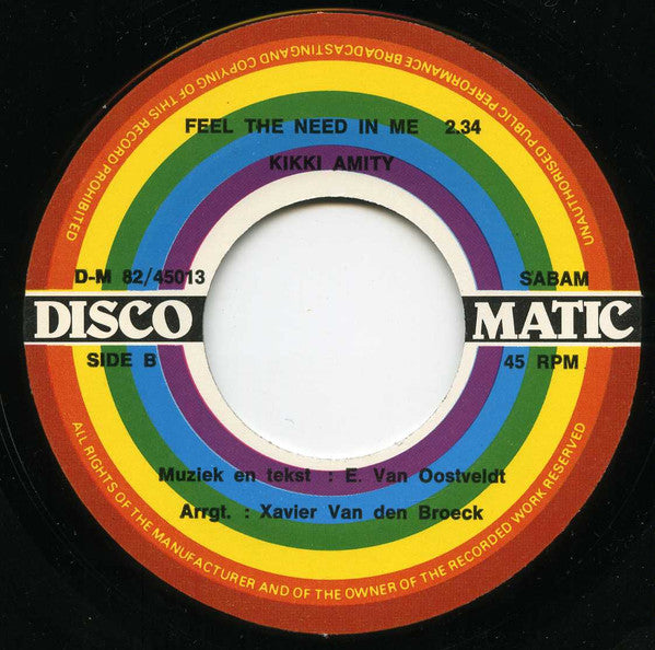 Kikki Amity : Never On A Monday (7", Single)