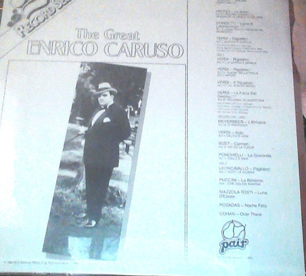 Enrico Caruso : The Great Enrico Caruso (2xLP, Comp)