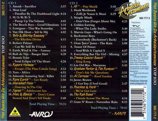 Various : Popclassics & Rarities (Het Beste Uit De Arbeidsvitaminen Top 100) (2xCD, Comp)