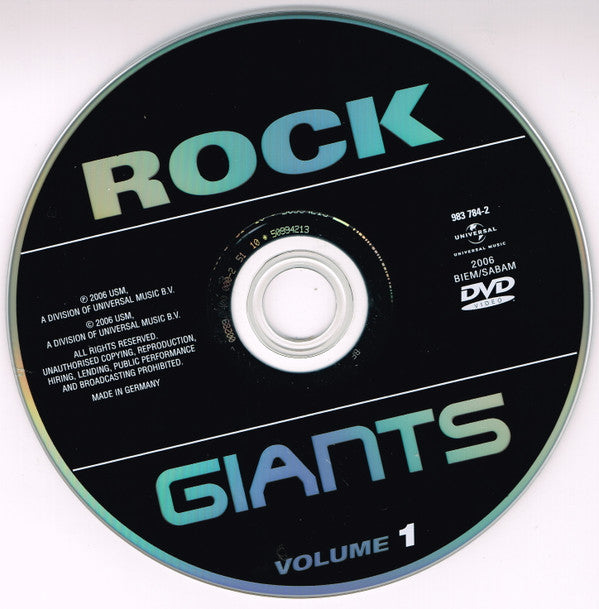 Various : Rock Giants Volume 1 (DVD-V, Comp, Multichannel)