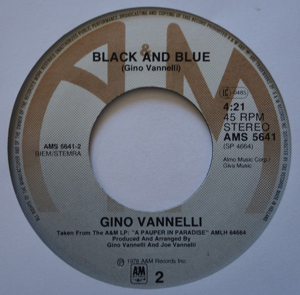Gino Vannelli : A Song And Dance (7", Single)