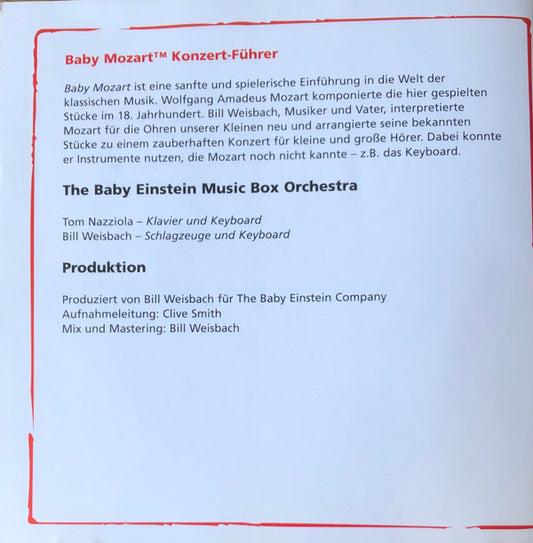 The Baby Einstein Music Box Orchestra : Baby Mozart (CD, Comp)