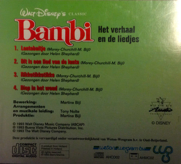 Helen Shepherd : Walt Disney's Classic Bambi (CD, Album)
