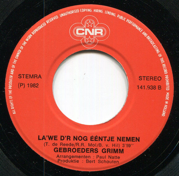 Gebroeders Grimm : Zakket Doen (Doorgaan Met Biljarten) (7", Single)