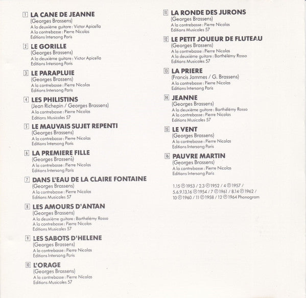 Georges Brassens : Georges Brassens Vol. 3 (CD, Comp, RE)