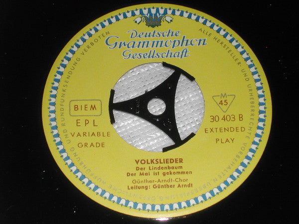 Günther Arndt With The Der Günther-Arndt-Chor : Volkslieder (7", EP)