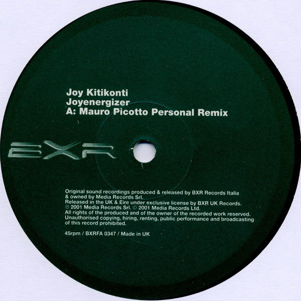 Joy Kitikonti : Joyenergizer (Part 1) (12")