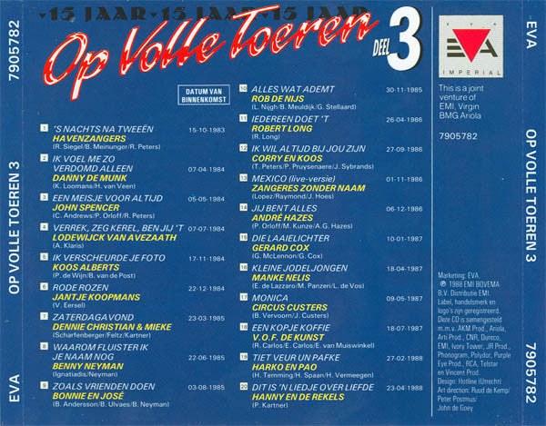Various : 15 Jaar Op Volle Toeren - Deel 3 (CD, Comp)
