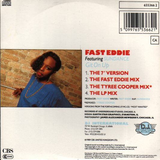 "Fast" Eddie Smith Featuring Sundance (2) : Git On Up (CD, Single)