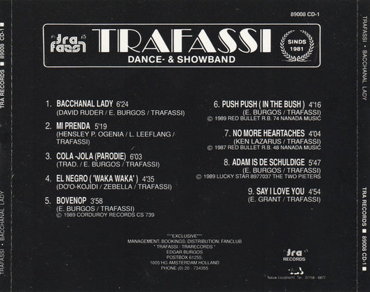 Trafassi : Bacchanal Lady (CD)