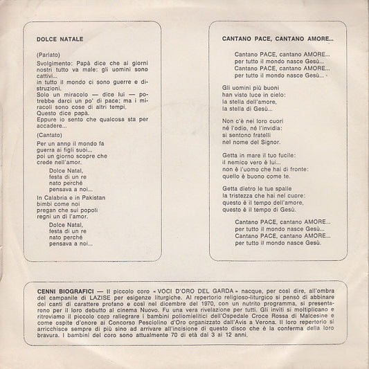 Voci D'Oro : Dolce Natale (7")