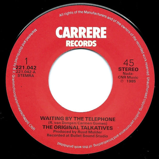 The Original Talkatives : Waiting By The Telephone (7", Single)