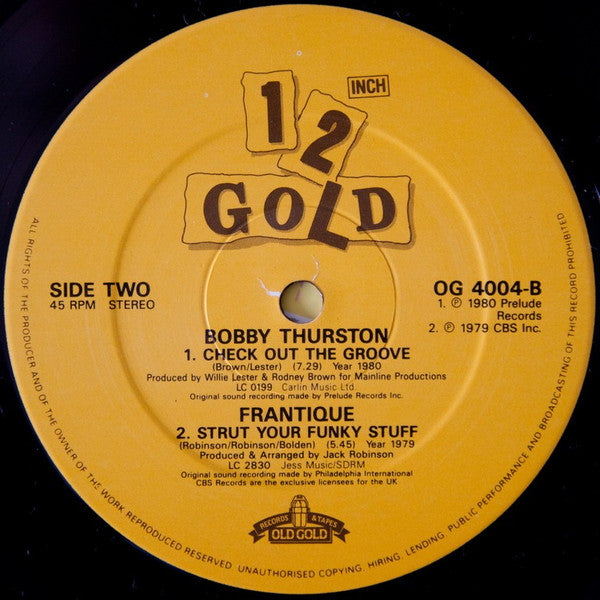 Rodney Franklin / Musique / Bobby Thurston / Frantique : The Groove / In The Bush / Check Out The Groove / Strut Your Funky Stuff (12")