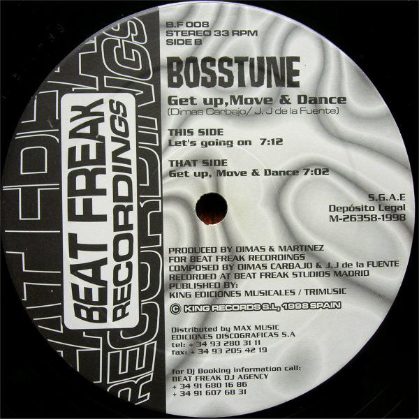 Bosstune : Get Up, Move & Dance (12")