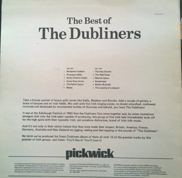 The Dubliners : The Best Of The Dubliners (LP, Comp, RE)