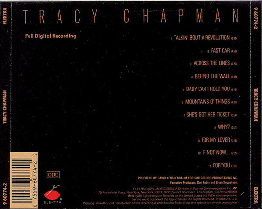 Tracy Chapman : Tracy Chapman (CD, Album, Spe)