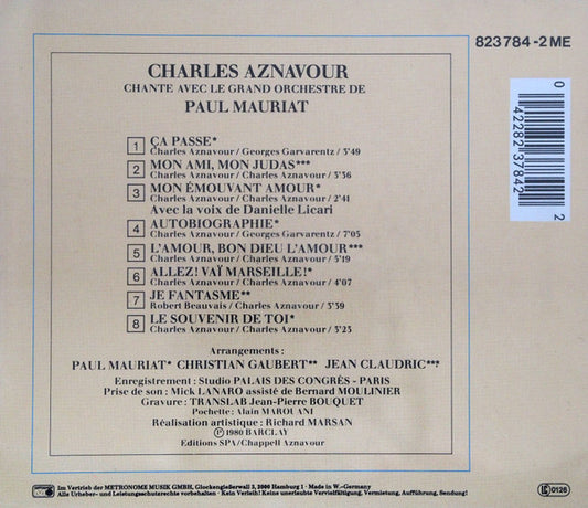 Charles Aznavour : Autobiographie (CD, Album)