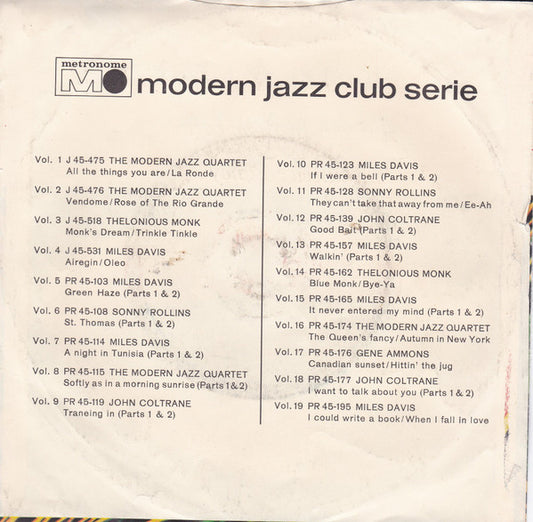 The Modern Jazz Quartet : Autumn In New York / The Queen's Fancy (7", Single)