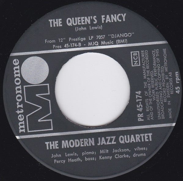 The Modern Jazz Quartet : Autumn In New York / The Queen's Fancy (7", Single)