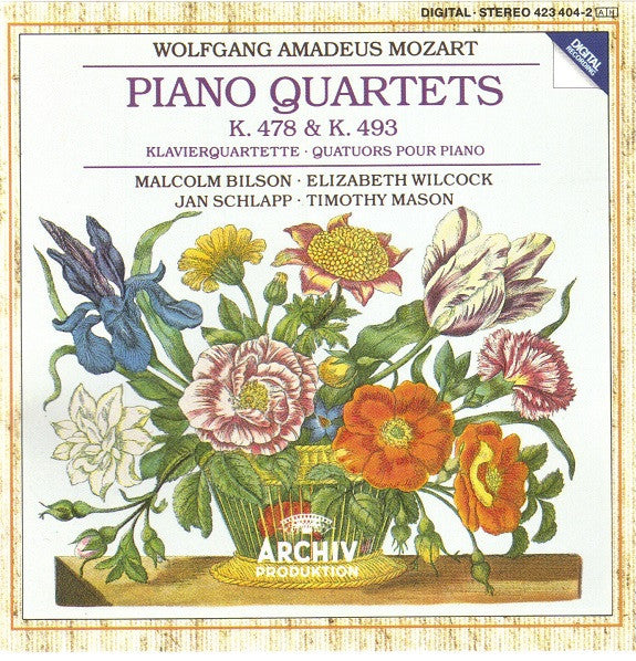 Wolfgang Amadeus Mozart, Malcolm Bilson · Elizabeth Wilcock, Jan Schlapp · Timothy Mason : Piano Quartets K. 478 & K. 493 (CD, Album)