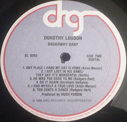 Dorothy Loudon : Broadway Baby (LP, Album)