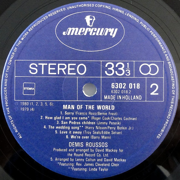 Demis Roussos : Man Of The World (LP, Album)