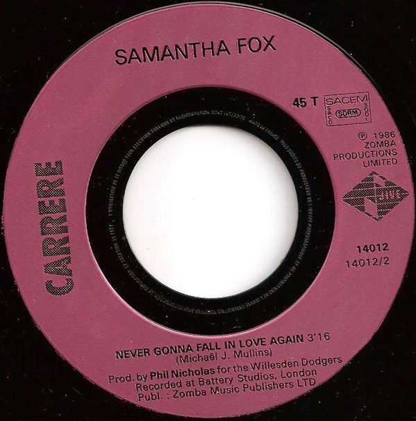 Samantha Fox : Touch Me (I Want Your Body) (7", Single)