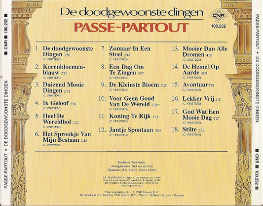 Passe-Partout : De Doodgewoonste Dingen (CD, Comp)