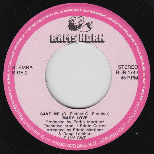 Mary Love : Save Me (7", RE)