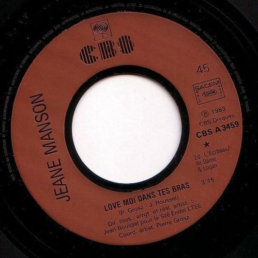 Jeane Manson : Love Moi Dans Tes Bras (7", Single)