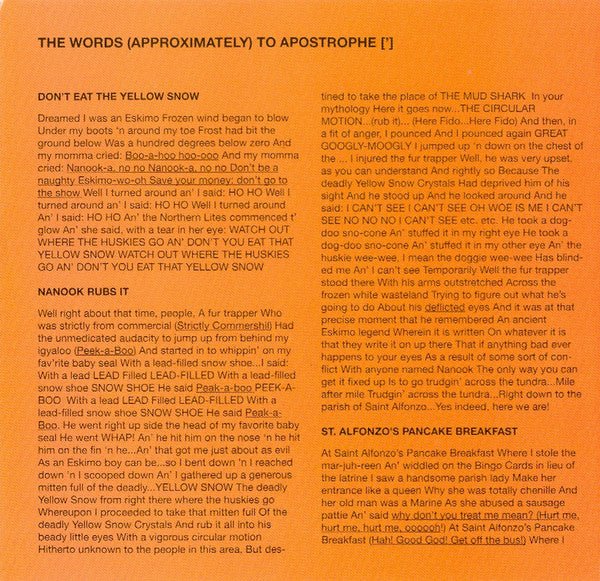 Frank Zappa : Apostrophe (') (CD, Album, RE, RM)