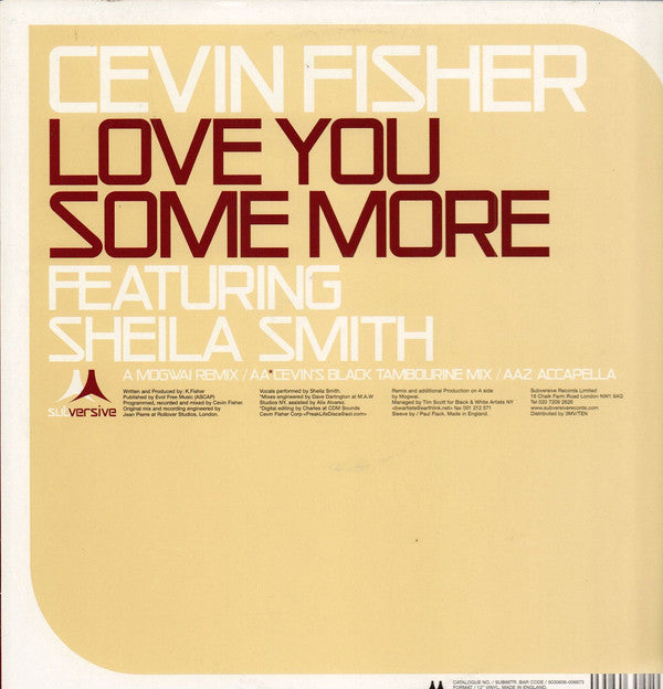 Cevin Fisher : Love You Some More (12")
