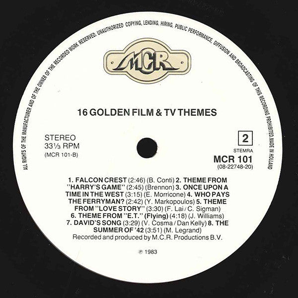 The Studio London Orchestra : 16 Golden Film & TV Themes (LP, Album)
