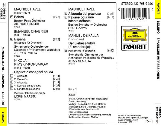 Various : Bolero (Spanische Impressionen) (CD, Comp)