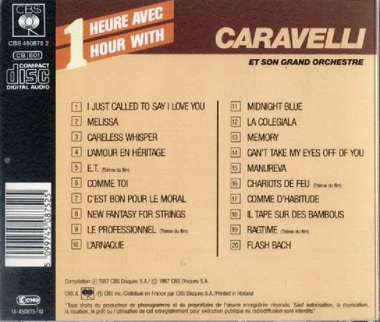 Caravelli & His Orchestra : Une Heure Avec / One Hour With Caravelli (CD, Comp)