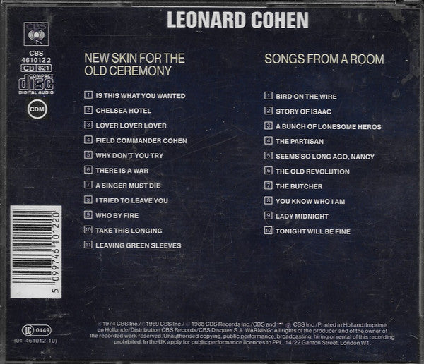 Leonard Cohen : New Skin For The Old Ceremony / Songs From A Room (2xCD, Comp)