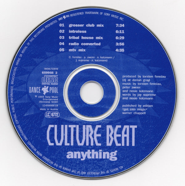 Culture Beat : Anything (CD, Maxi)