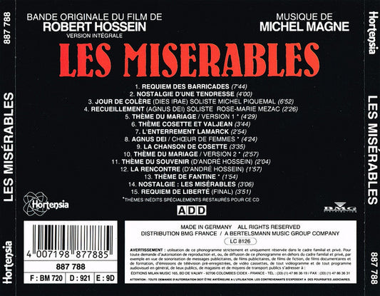 Michel Magne : Les Misérables (Bande Originale Du Film) (CD, Album)