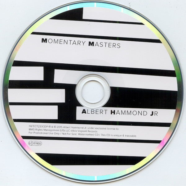 Albert Hammond Jr. : Momentary Masters (CDr, Album, Copy Prot., Promo)