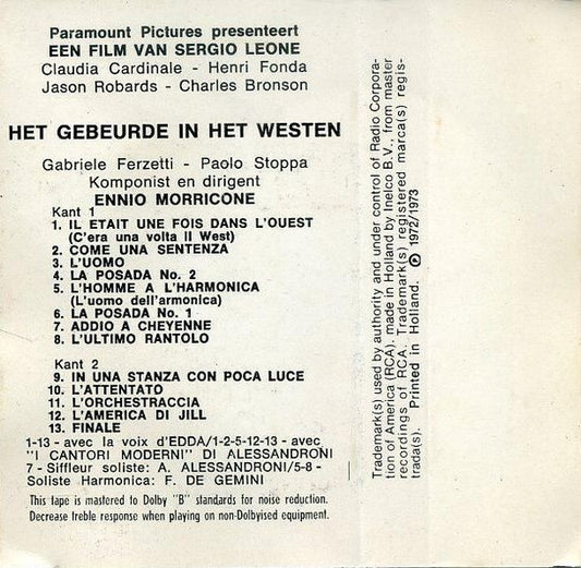 Ennio Morricone : Het Gebeurde In Het Westen (Cass, Album)