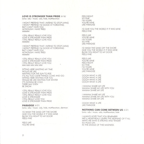 Sade : Stronger Than Pride (CD, Album)