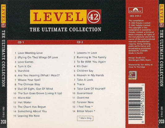 Level 42 : The Ultimate Collection (2xCD, Comp, RM)