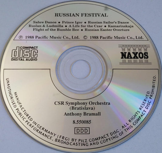 Various - Slovak Radio Symphony Orchestra, Anthony Bramall : Russian Festival (Saber Dance • Prince Igor • Russian Sailor's Dance • Ruslan & Ludmilla • A Life For The Czar • Kamarinskaja • Flight Of The Bumble Bee • Russian Easter Overture) (CD)