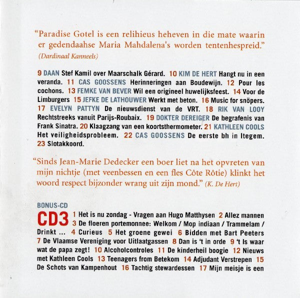 Bart Peeters & Hugo Matthysen : Het Ergste Uit Het Leugenpaleis (3xCD, Comp)