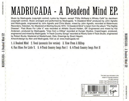 Madrugada : A Deadend Mind EP. (CD, EP)
