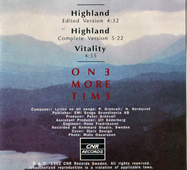 One More Time : Highland (CD, Maxi)
