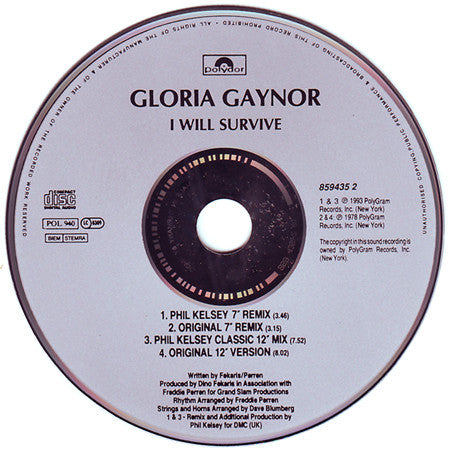 Gloria Gaynor : I Will Survive (Phil Kelsey Remix) (CD, Maxi)